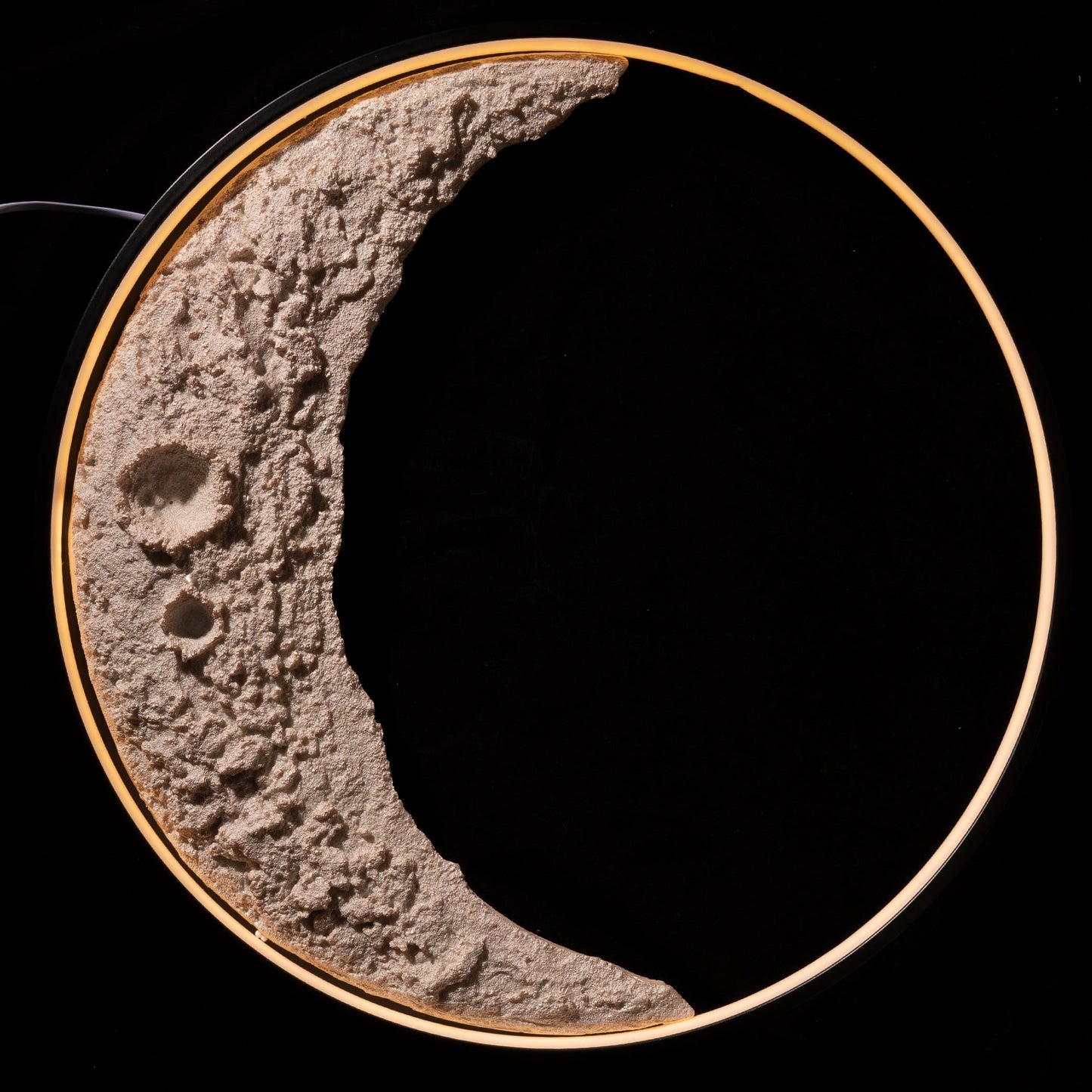 LED Crescent Moon Wall Lamp, Art Decor Wall Lighting for Indoor/Outdoor