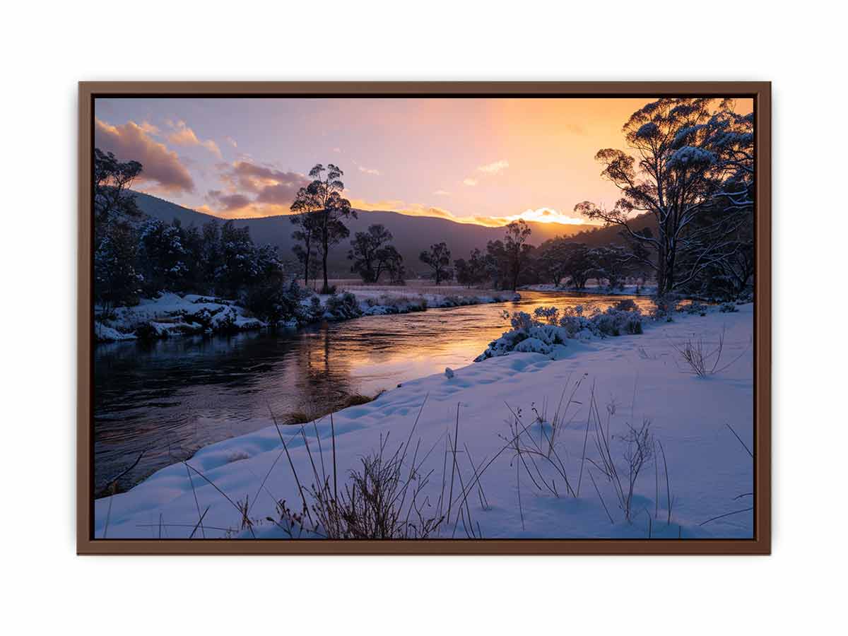 River Sundown Canvas Art Print
