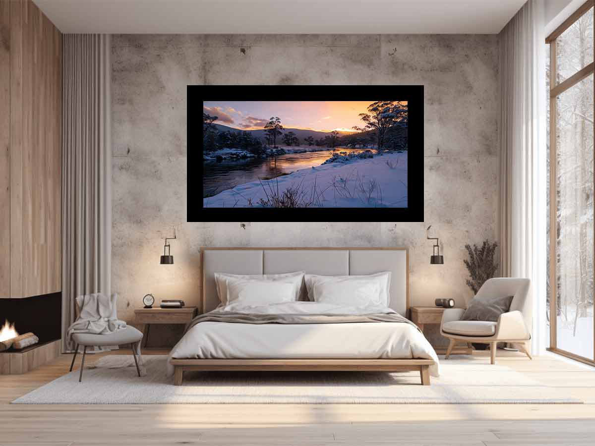 River Sundown Canvas Art Print
