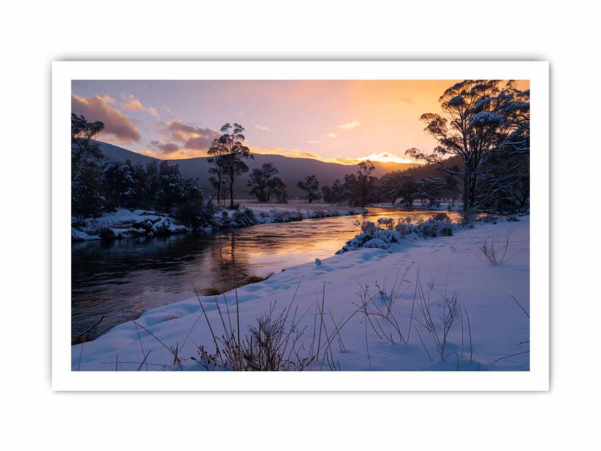 River Sundown Canvas Art Print